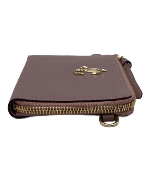 JIMMY CHOO（ジミーチュウ）JIMMY CHOO (ジミーチュウ) JOLLYショルダーウォレット ピンクの古着・服飾アイテム