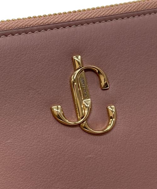 JIMMY CHOO（ジミーチュウ）JIMMY CHOO (ジミーチュウ) JOLLYショルダーウォレット ピンクの古着・服飾アイテム