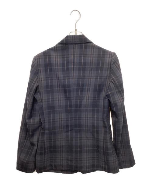 Vivienne Westwood（ヴィヴィアンウエストウッド）Vivienne Westwood (ヴィヴィアンウエストウッド) チェックテーラードジャケット グレー サイズ:46の古着・服飾アイテム