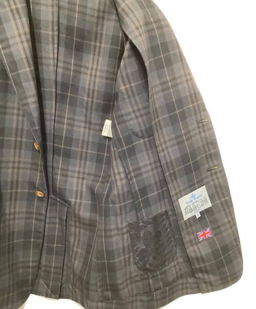 Vivienne Westwood（ヴィヴィアンウエストウッド）Vivienne Westwood (ヴィヴィアンウエストウッド) チェックテーラードジャケット グレー サイズ:46の古着・服飾アイテム