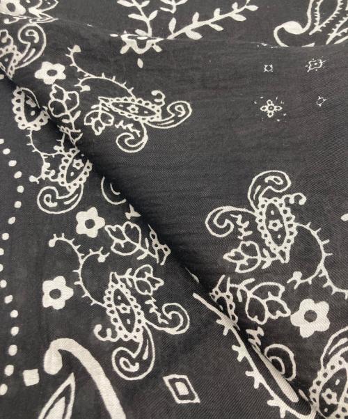 manipuri（マニプリ）manipuri (マニプリ) コットンシルクストール120 カレイドバンダナ ブラック×ホワイトの古着・服飾アイテム