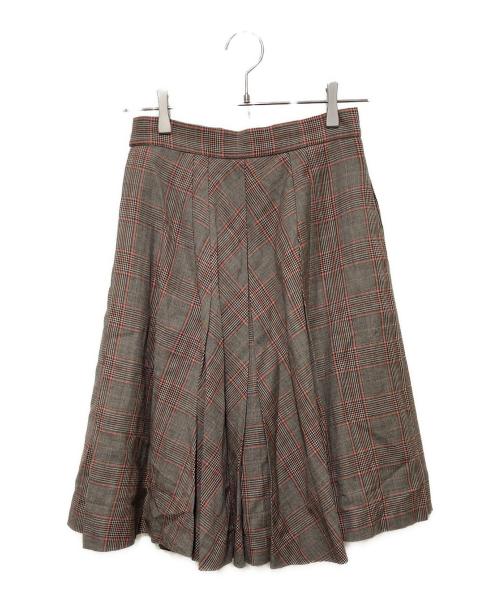 Vivienne Westwood RED LABEL（ヴィヴィアンウエストウッドレッドレーベル）Vivienne Westwood RED LABEL (ヴィヴィアンウエストウッドレッドレーベル) チェックプリーツスカート ベージュ サイズ:3の古着・服飾アイテム
