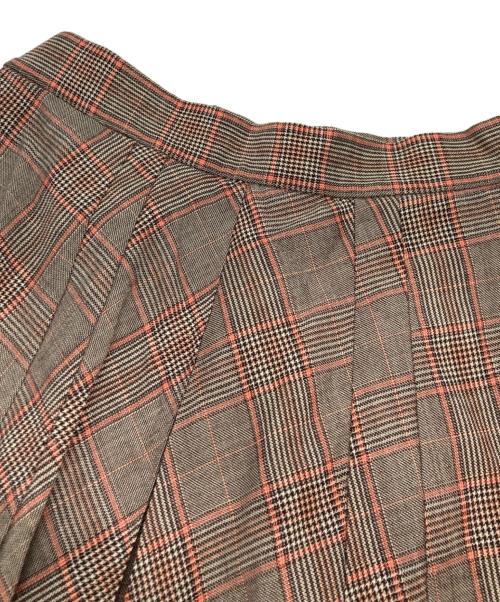 Vivienne Westwood RED LABEL（ヴィヴィアンウエストウッドレッドレーベル）Vivienne Westwood RED LABEL (ヴィヴィアンウエストウッドレッドレーベル) チェックプリーツスカート ベージュ サイズ:3の古着・服飾アイテム