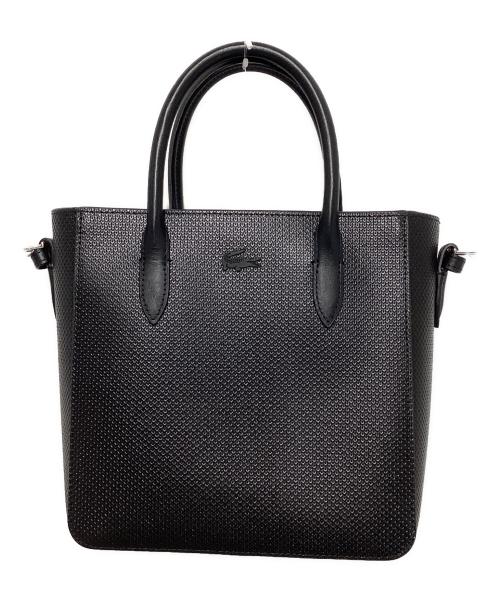 LACOSTE（ラコステ）LACOSTE (ラコステ) ピケレザースモールショルダーバッグ ブラックの古着・服飾アイテム