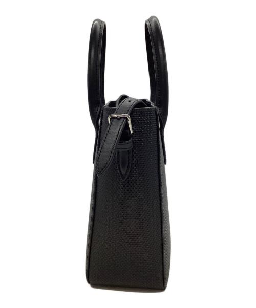 LACOSTE（ラコステ）LACOSTE (ラコステ) ピケレザースモールショルダーバッグ ブラックの古着・服飾アイテム