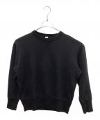 LOOPWHEELER×BEAMS PLUSループウィラー×ビームスプラス）の古着「別注クルーネックスウェット」｜ブラック