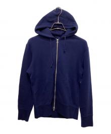 LOOPWHEELER×BEAMS（ループウィラー×ビームス）の古着「ジップパーカー」｜ネイビー