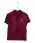 MONCLER（モンクレール）の古着「ロゴワッペン付ポロシャツ/MAGLIA POLO MANICA CORTA」｜レッド×ネイビー