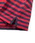 中古・古着 MONCLER (モンクレール) ロゴワッペン付ポロシャツ/MAGLIA POLO MANICA CORTA レッド×ネイビー サイズ:M：12000円