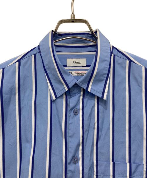 ALLEGE（アレッジ）ALLEGE (アレッジ) スタンダードストライプシャツ ブルー×ホワイト サイズ:3の古着・服飾アイテム