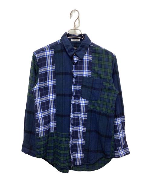 Engineered Garments（エンジニアド ガーメンツ）Engineered Garments (エンジニアド ガーメンツ) 切替チェックネルシャツ ネイビー サイズ:XSの古着・服飾アイテム