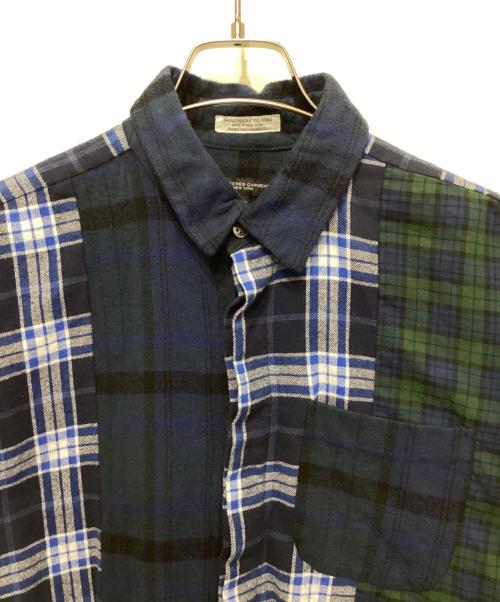 Engineered Garments（エンジニアド ガーメンツ）Engineered Garments (エンジニアド ガーメンツ) 切替チェックネルシャツ ネイビー サイズ:XSの古着・服飾アイテム