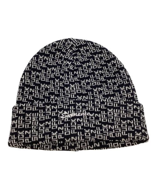 SUPREME（シュプリーム）Supreme (シュプリーム) Fuck Off Beanie ブラック×グレーの古着・服飾アイテム