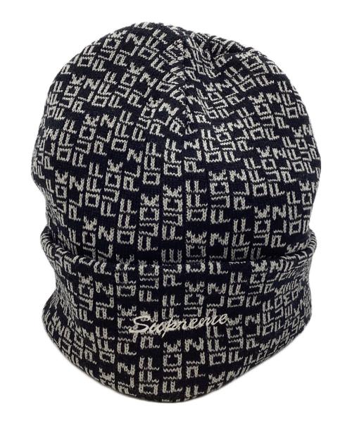 SUPREME（シュプリーム）Supreme (シュプリーム) Fuck Off Beanie ブラック×グレーの古着・服飾アイテム