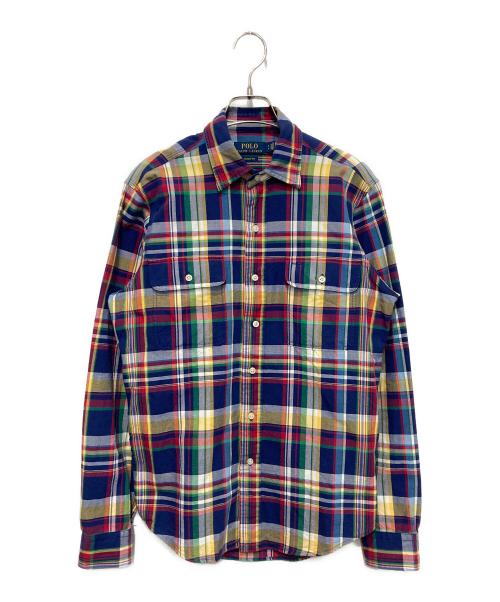 POLO RALPH LAUREN（ポロ・ラルフローレン）POLO RALPH LAUREN (ポロ・ラルフローレン) フラップポケットチェックシャツ マルチカラー サイズ:Ｓの古着・服飾アイテム