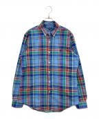 POLO RALPH LAURENポロ・ラルフローレン）の古着「ボタンダウンチェックシャツ」｜ブルー