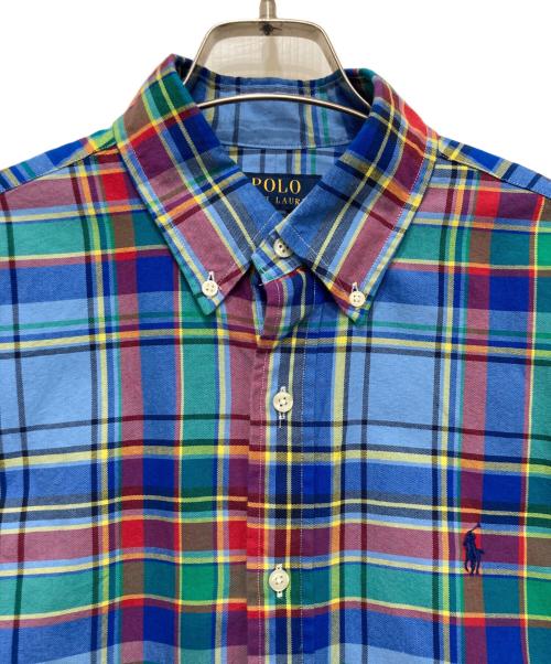 POLO RALPH LAUREN（ポロ・ラルフローレン）POLO RALPH LAUREN (ポロ・ラルフローレン) ボタンダウンチェックシャツ ブルー サイズ:Ｍの古着・服飾アイテム