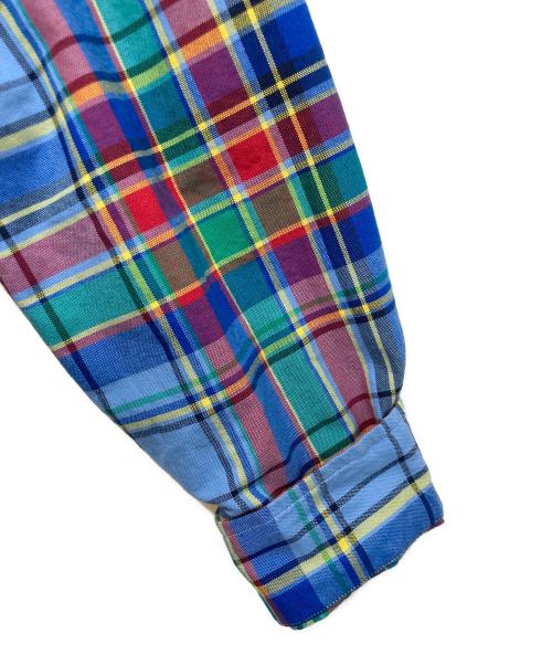 POLO RALPH LAUREN（ポロ・ラルフローレン）POLO RALPH LAUREN (ポロ・ラルフローレン) ボタンダウンチェックシャツ ブルー サイズ:Ｍの古着・服飾アイテム