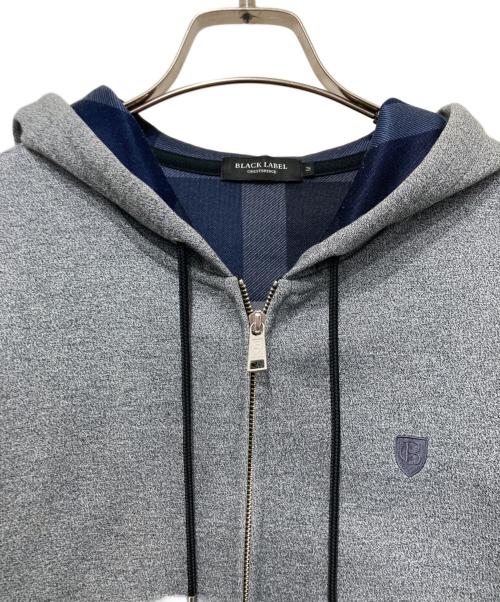 BLACK LABEL CRESTBRIDGE（ブラックレーベル クレストブリッジ）BLACK LABEL CRESTBRIDGE (ブラックレーベル クレストブリッジ) 裏チェックジップパーカー グレー サイズ:Ｍの古着・服飾アイテム