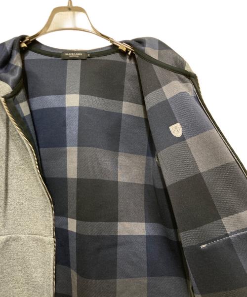 BLACK LABEL CRESTBRIDGE（ブラックレーベル クレストブリッジ）BLACK LABEL CRESTBRIDGE (ブラックレーベル クレストブリッジ) 裏チェックジップパーカー グレー サイズ:Ｍの古着・服飾アイテム