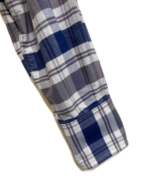 Thom Browne（トムブラウン）Thom Browne (トムブラウン) ボタンダウンチェックシャツ ブルー×ホワイトの古着・服飾アイテム
