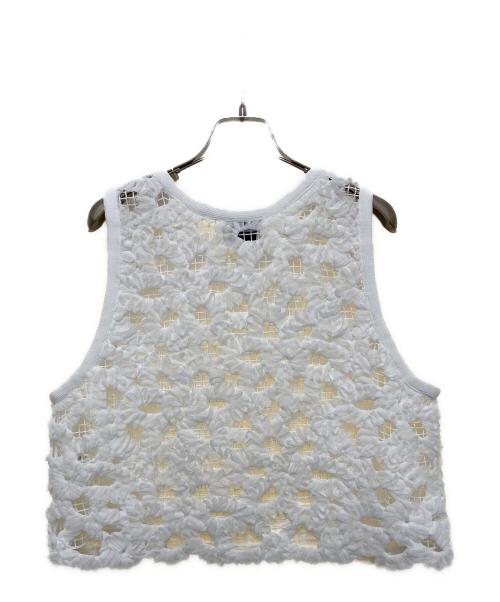 UNITED ARROWS（ユナイテッドアローズ）UNITED ARROWS (ユナイテッドアローズ) チュール メッシュ ベスト ホワイト サイズ:FREEの古着・服飾アイテム