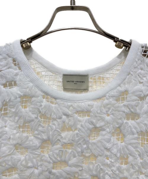 UNITED ARROWS（ユナイテッドアローズ）UNITED ARROWS (ユナイテッドアローズ) チュール メッシュ ベスト ホワイト サイズ:FREEの古着・服飾アイテム