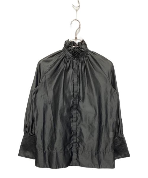AK+1 Demi-Luxe BEAMS（エーケーワン）AK+1 Demi-Luxe BEAMS (エーケーワン) パフカラーシアーブラウス グレー サイズ:FREEの古着・服飾アイテム