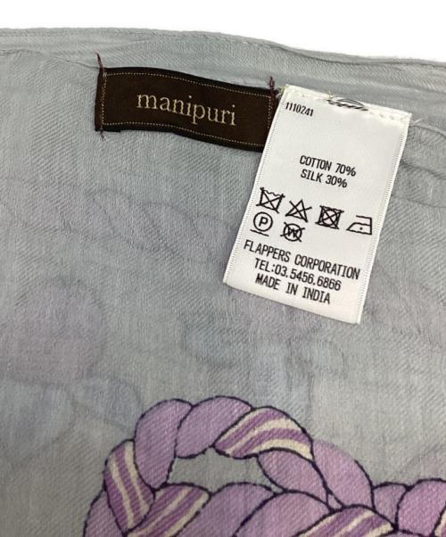 manipuri（マニプリ）manipuri (マニプリ) コットンシルクストール ブルーの古着・服飾アイテム