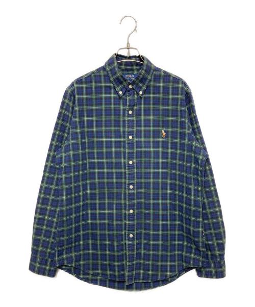 POLO RALPH LAUREN（ポロ・ラルフローレン）POLO RALPH LAUREN (ポロ・ラルフローレン) チェックBDシャツ ブルー×グリーン サイズ:Ｍの古着・服飾アイテム