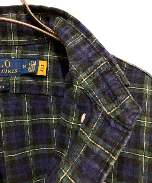 POLO RALPH LAUREN（ポロ・ラルフローレン）POLO RALPH LAUREN (ポロ・ラルフローレン) チェックBDシャツ ブルー×グリーン サイズ:Ｍの古着・服飾アイテム