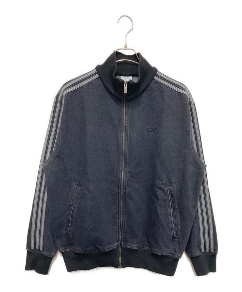 adidas（アディダス）adidas (アディダス) デニム ファイヤーバード トラックトップ グレー サイズ:XLの古着・服飾アイテム