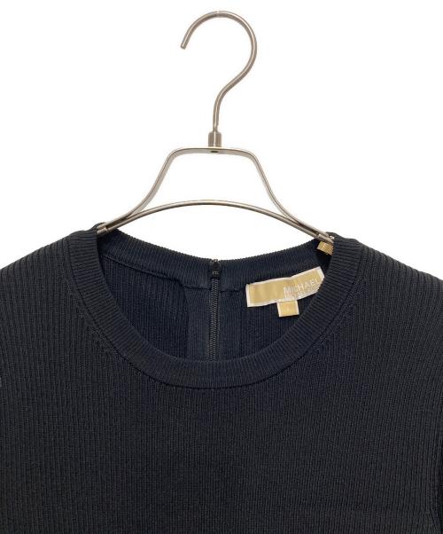 MICHAEL MICHAEL KORS（マイケル マイケルコース）MICHAEL MICHAEL KORS (マイケル マイケルコース) サイドライン リブニットワンピース ブラック サイズ:Ⅼの古着・服飾アイテム