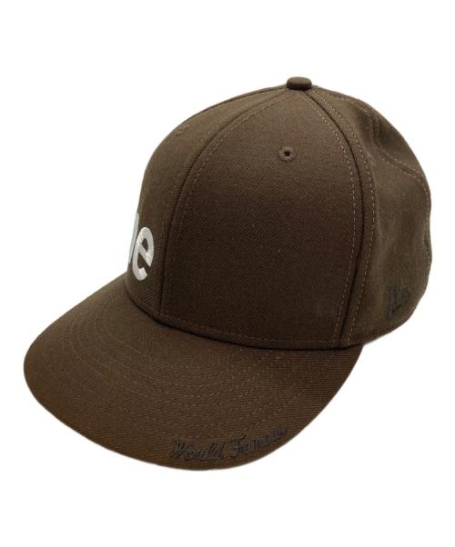 New Era（ニューエラ）New Era (ニューエラ) Supreme (シュプリーム) Side Logo cap ブラウン サイズ:58.7㎝の古着・服飾アイテム