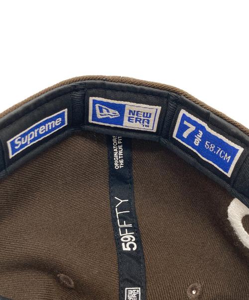 New Era（ニューエラ）New Era (ニューエラ) Supreme (シュプリーム) Side Logo cap ブラウン サイズ:58.7㎝の古着・服飾アイテム
