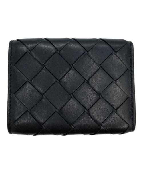 BOTTEGA VENETA（ボッテガベネタ）BOTTEGA VENETA (ボッテガベネタ) 3つ折り財布 ブラックの古着・服飾アイテム
