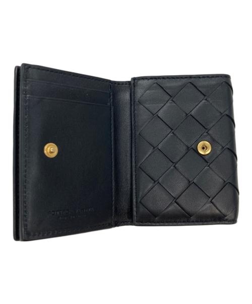 BOTTEGA VENETA（ボッテガベネタ）BOTTEGA VENETA (ボッテガベネタ) 3つ折り財布 ブラックの古着・服飾アイテム