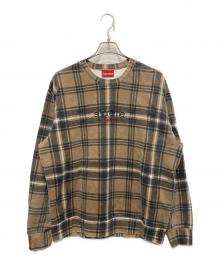 SUPREME（シュプリーム）の古着「PLAID CREWNECK」｜ブラウン