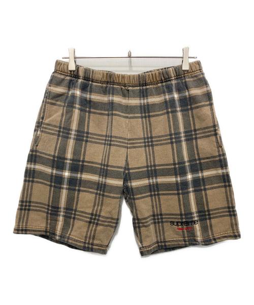 SUPREME（シュプリーム）SUPREME (シュプリーム) Plaid Sweatshort ベージュ サイズ:Ｓの古着・服飾アイテム