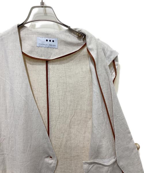 THREE DOTS（スリードッツ）THREE DOTS (スリードッツ) リネンレーヨン ジレ アイボリー サイズ:XSの古着・服飾アイテム