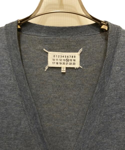 Maison Margiela（メゾンマルジェラ）Maison Margiela (メゾンマルジェラ) エルボーパッチカーディガン ブルー サイズ:Ｍの古着・服飾アイテム