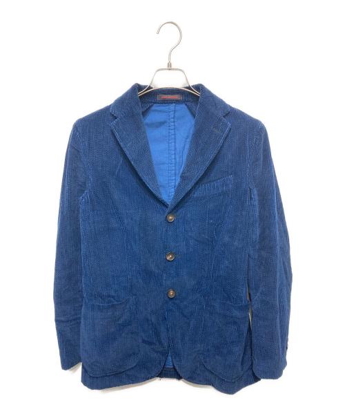 THE GIGI（ザ・ジジ）THE GIGI (ザ・ジジ) モールヤーンテーラードジャケット ブルー サイズ:44の古着・服飾アイテム