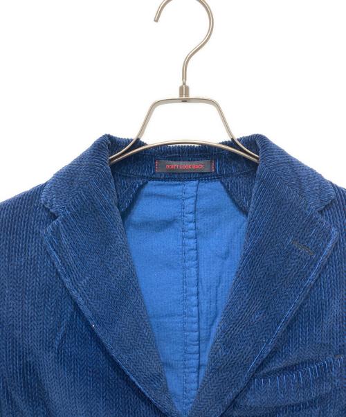 THE GIGI（ザ・ジジ）THE GIGI (ザ・ジジ) モールヤーンテーラードジャケット ブルー サイズ:44の古着・服飾アイテム