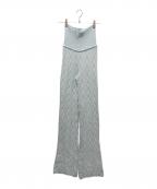 SKIMSスキムス）の古着「Cable Knit Straight Leg Pants／ケーブルニットストレートレッグパンツ」｜ブルー