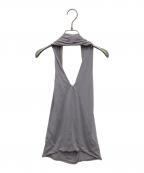 yo BIOTOPヨー ビオトープ）の古着「rayon bare halter neck」｜グレー