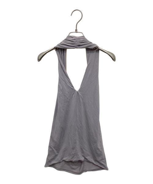 yo BIOTOP（ヨー ビオトープ）yo BIOTOP (ヨー ビオトープ) rayon bare halter neck グレー サイズ:FREEの古着・服飾アイテム