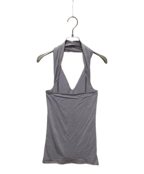 yo BIOTOP（ヨー ビオトープ）yo BIOTOP (ヨー ビオトープ) rayon bare halter neck グレー サイズ:FREEの古着・服飾アイテム