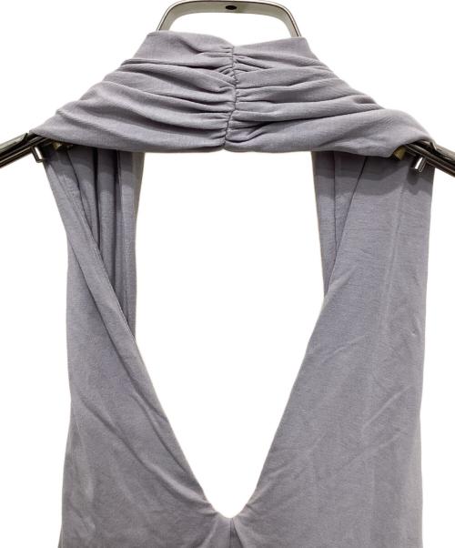 yo BIOTOP（ヨー ビオトープ）yo BIOTOP (ヨー ビオトープ) rayon bare halter neck グレー サイズ:FREEの古着・服飾アイテム
