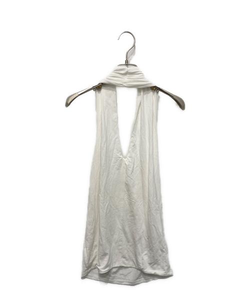 yo BIOTO（ビオトープ）yo BIOTO (ビオトープ) rayon bare halter neck ホワイト サイズ:FREEの古着・服飾アイテム