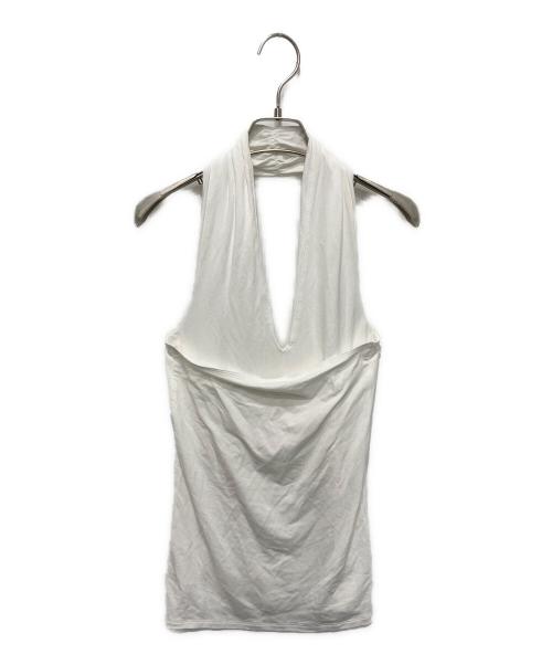 yo BIOTO（ビオトープ）yo BIOTO (ビオトープ) rayon bare halter neck ホワイト サイズ:FREEの古着・服飾アイテム